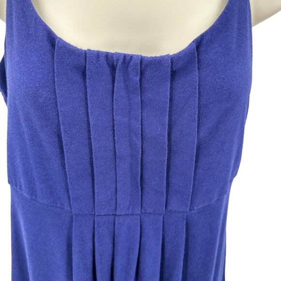 Old Navy Maternity Sleeveless Maxi Dress Pleated Front Blue Size M - Picture 2 of 7
